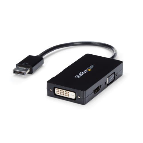 ＳｔａｒＴｅｃｈ　ＤｉｓｐｌａｙＰｏｒｔ−ＶＧＡ／　ＤＶＩ／　ＨＤＭＩ変換アダプタ　ブラック　ＤＰ２...