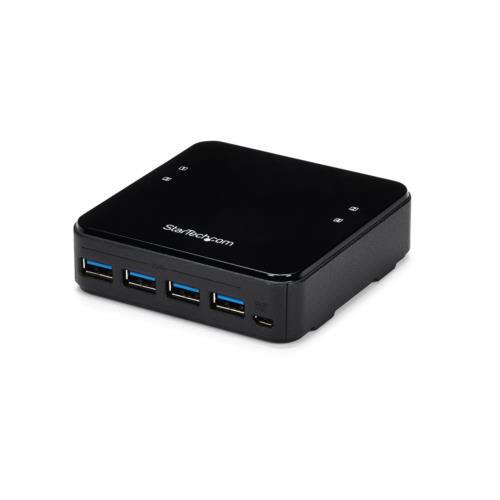 ４×４対応　ＵＳＢ３．０　周辺機器共有スイッチ　Ｍａｃ／Ｗｉｎｄｏｗｓ／Ｌｉｎｕｘ対応　ブラック　Ｈ...