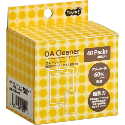 TANOSEE　ＯＡクリーナー　個包装タイプ　ガラス画面用　１パック（４０包）