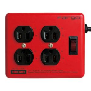 ファーゴ　スチールタップ　ＡＣ４個口　レッド　１．８ｍ　ＰＴ４００ＲＥ　１個 （お取寄せ品）