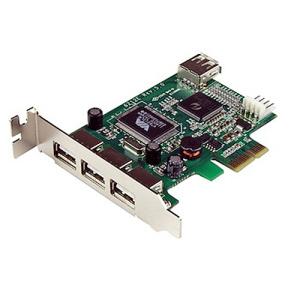 ＳｔａｒＴｅｃｈ　ＨｉｇｈＳｐｅｅｄ　ＵＳＢ２．０　４ポート増設ＰＣＩ　Ｅｘｐｒｅｓｓカード　ロープロファイル対応　外部ポート×３　ＰＥＸＵＳＢ４ＤＰ｜tanomail