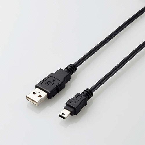 ＵＳＢ２．０　Ａ−ｍｉｎｉＢケーブル　０．５ｍ　ＲｏＨＳ指令準拠（１０物質）　Ｕ２Ｃ−ＡＭ０５ＢＫ／...