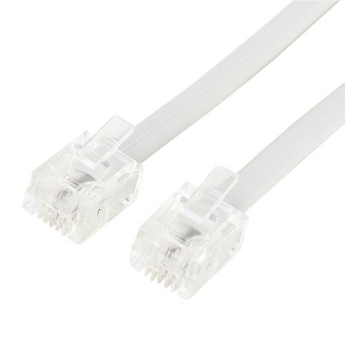 ＭＣＯ（ミヨシ）　６極２芯　電話機コード　ホワイト　ＤＣ−２０３／ＷＨ　１本（お取寄せ品)