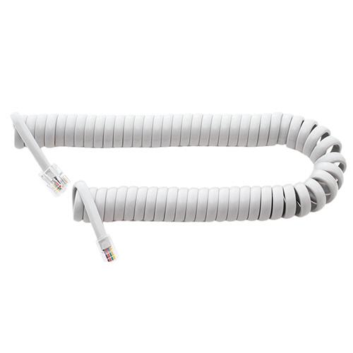 ＭＣＯ（ミヨシ）　４極４芯　電話受話器用カールコード　クロス結線　３０ｃｍ　グレー　ＤＣ−Ｊ４０３／...