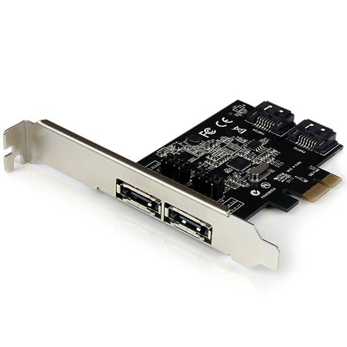 ＳｔａｒＴｅｃｈ．ｃｏｍ　外部ｅＳＡＴＡ−内部ＳＡＴＡ　２ポート増設ＰＣＩ　Ｅｘｐｒｅｓｓカード　Ｐ...