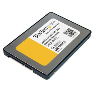 Ｍｉｎｉ　ＳＡＴＡ−２．５インチＳＡＴＡ変換アダプタ　ｍＳＡＴＡ　ＳＳＤ−ＳＡＴＡ変換ケース　シルバー　ＳＡＴ２ＭＳＡＴ２５　（お取寄せ品）｜tanomail