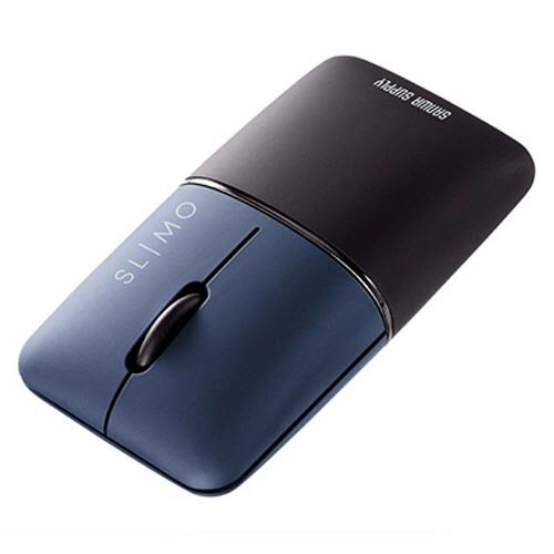 静音ＢｌｕｅｔｏｏｔｈブルーＬＥＤマウス　ＳＬＩＭＯ　（充電式）　ネイビー　ＭＡ−ＢＢＳ３１０ＮＶ　...