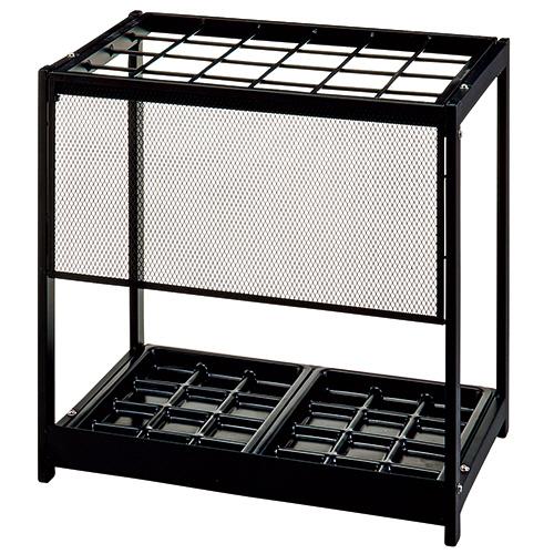 TANOSEE　傘立て（折りたたみタイプ）　２４本用　ブラック　１台