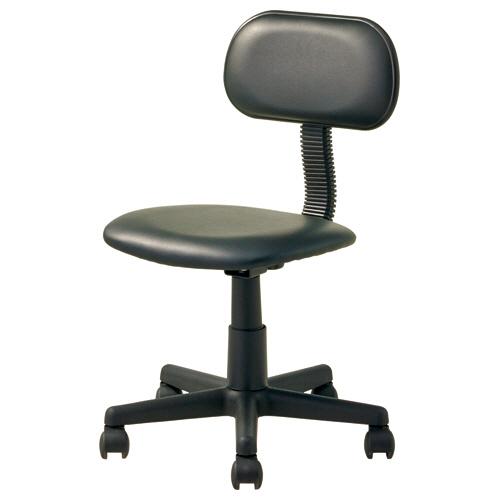 ナカバヤシ　ＯＨチェア　肘なし　ビニールレザー　ブラック　ＯＴＳ１２−ＰＢＫ　１脚