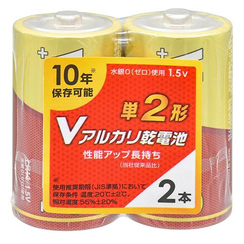 Ｖアルカリ乾電池　１０年保存　単２形　ＬＲ１４ＶＳ２Ｐ　１パック（２本）