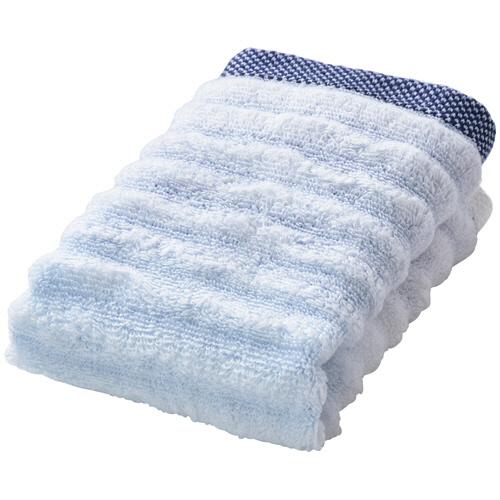 丸眞　今治　スタープラス　ウォッシュタオル　ブルー　１枚