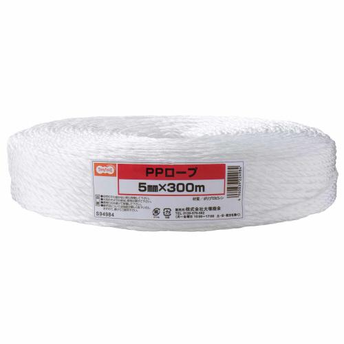 TANOSEE　ＰＰロープ　５ｍｍ×３００ｍ　１巻