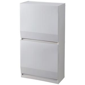 リス　ＨＯＭＥ＆ＨＯＭＥ　通路で使える分別ダストボックスワイド　２段　４５Ｌ　グレー　ＧＰＲＢ０５８　１台