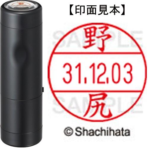 データーネームＥＸ１２号　キャップ式　本体＋印面（氏名印：野尻）セット　ＸＧＬ−１２Ｈ−Ｒ＋１２Ｍ　...