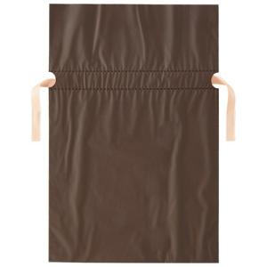 店研創意 ストア エキスプレス 梨地リボン付ギフトバッグ ブラウン 24cm 1パック