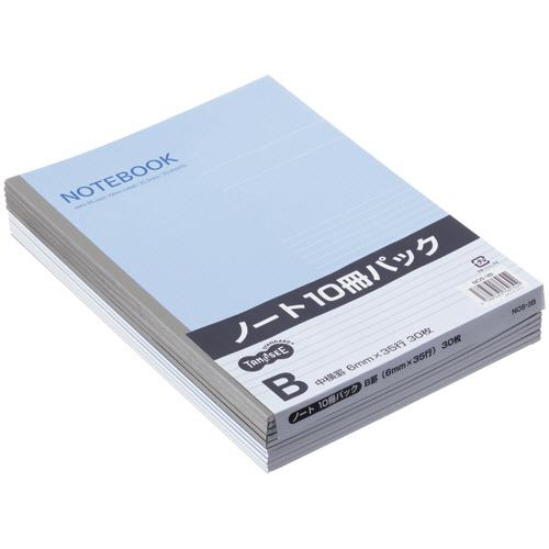 TANOSEE　ノートブック　セミＢ５　Ｂ罫６ｍｍ　３０枚　１パック（１０冊）