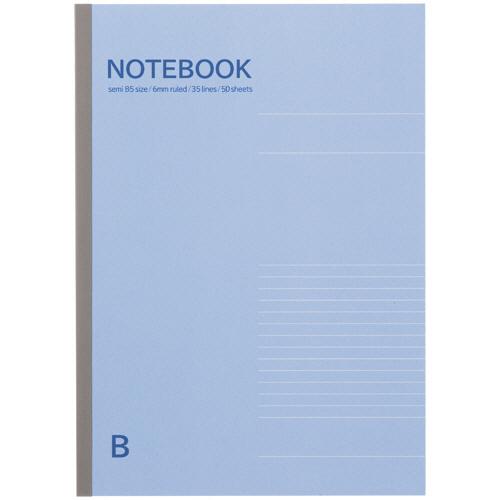 TANOSEE　ノートブック　セミＢ５　Ｂ罫６ｍｍ　５０枚　１冊