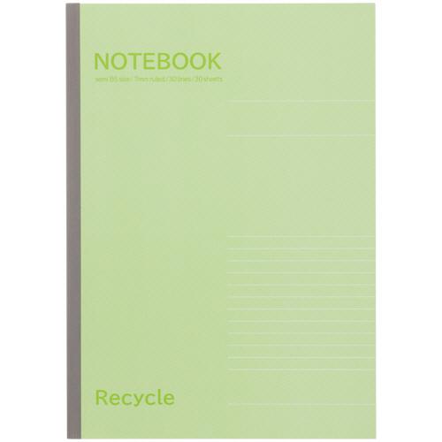 TANOSEE　ノートブック再生紙　セミＢ５　Ａ罫７ｍｍ　３０枚　１冊