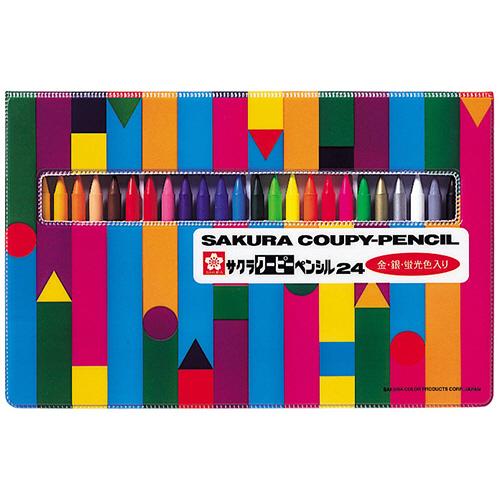 サクラクレパス　クーピーペンシル　２４色　ソフトケース入　ＦＹ２４Ｒ１　１パック（お取寄せ品)