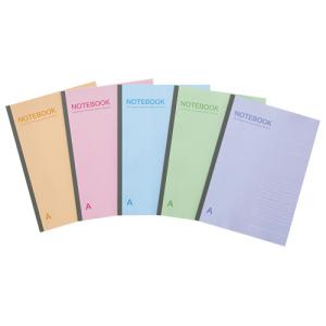 TANOSEE　ノートブック　セミＢ５　Ａ罫７ｍｍ　３０枚　５色パック　１パック（５冊）｜tanomail