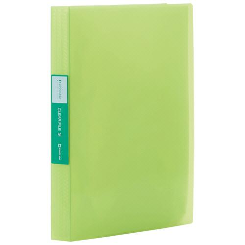 キングジム　シンプリーズ　クリアーファイル（透明）　Ａ４タテ　６０ポケット　背幅３２ｍｍ　黄緑　ＴＨ...