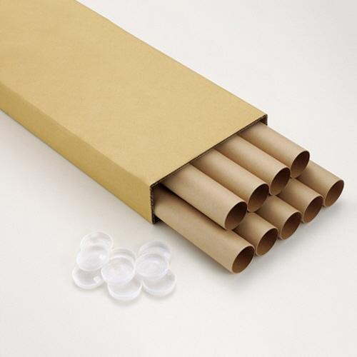 TANOSEE　製図用紙管（ポリ蓋付き）　Ａ１（６５０ｍｍ）　１箱（９本）