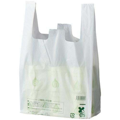 スマートサプライ　レジ袋（乳白）　６０号　ＲＢ６０Ｗ−Ｂ２５　１パック（１００枚）