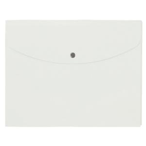 プラス　シンプルワーク　ポケット付エンベロープ　マチ付　Ａ４ヨコ　ホワイト　ＦＬ−１２１ＣＨ　１枚