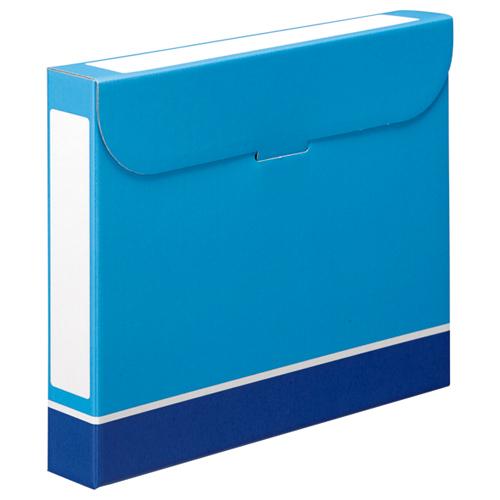 TANOSEE　ファイルボックス　Ａ４　背幅５３ｍｍ　青　１パック（５冊）