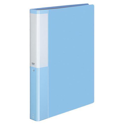 クリヤーブック（ＰＯＳＩＴＹ）　固定式　Ａ４タテ　６０ポケット　背幅３５ｍｍ　ライトブルー　Ｐ３ラ−...