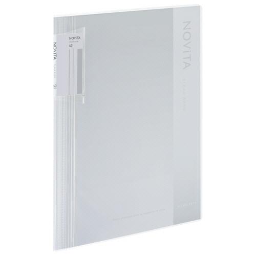 コクヨ　クリヤーブック（ノビータ）　固定式　Ａ４タテ　４０ポケット　背幅８−５０ｍｍ　透明　ラ−ＮＶ...