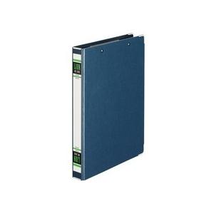 ライオン事務器 スプリングファイル A4タテ両天とじ 2穴 300枚収容 背幅36mm 紺 No．100K−A4WH 1冊