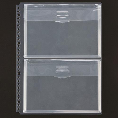 TANOSEE　小物用リフィル（ハードタイプ）　Ａ４タテ　２・４・３０穴　２ポケット　マチ・フタ付　...