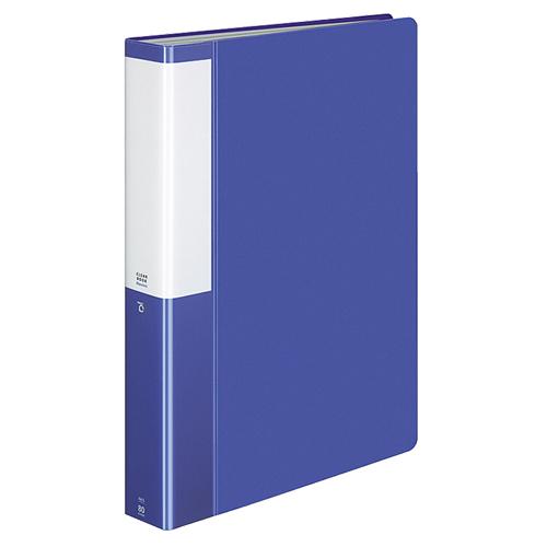 クリヤーブック（ＰＯＳＩＴＹ）　固定式　Ａ４タテ　８０ポケット　背幅４６ｍｍ　ブルー　Ｐ３ラ−Ｌ８０...