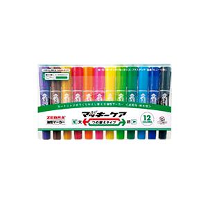 ゼブラ 油性マーカー ハイマッキーケア つめ替えタイプ 太字＋細字 12色 YYT5−12C 1パック