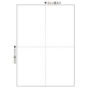 TANOSEE　マルチプリンタ帳票（スーパーエコノミー）　Ａ４　白紙　４面　１冊（１００枚）｜tanomail