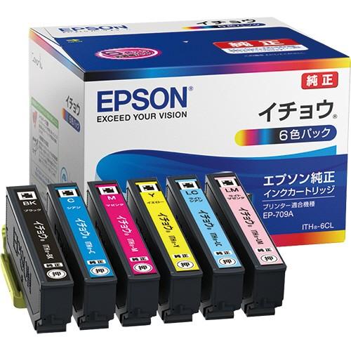 エプソン　インクカートリッジ　イチョウ　６色パック　ＩＴＨ−６ＣＬ　１箱（６個：各色１個）
