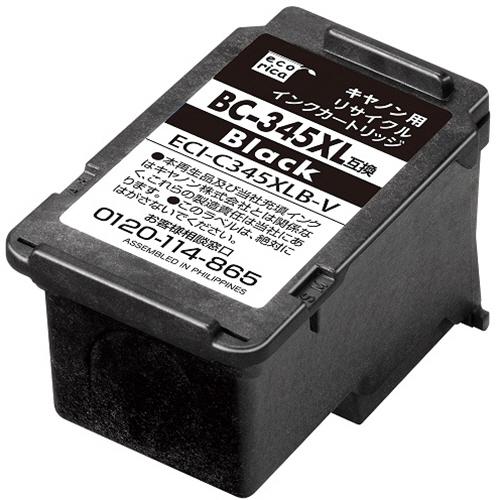 エコリカ　リサイクルインクカートリッジ　ブラック（顔料）　［キヤノン：ＢＣ−３４５ＸＬ互換］　ＥＣＩ...