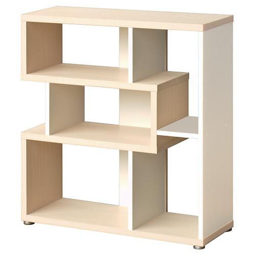 シェルフィット　Ｌｉｅｒｒｅ　木製収納　幅８００×奥行３０１×高さ８４７ｍｍ　ライトナチュラル＆ホワ...