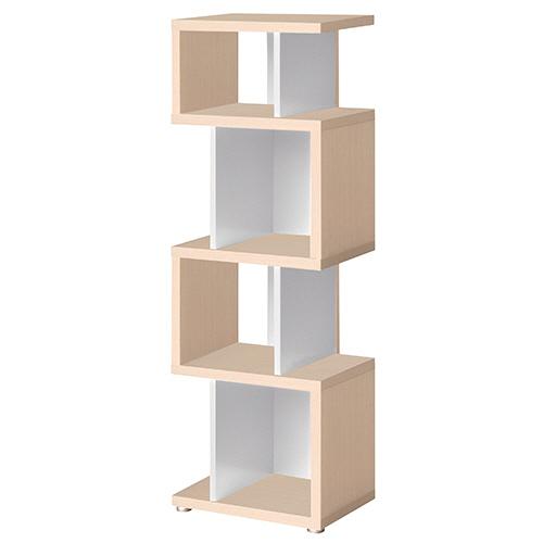 シェルフィット　Ｌｉｅｒｒｅ　木製収納　幅４４０×奥行３０１×高さ１２４２ｍｍ　ライトナチュラル＆ホ...