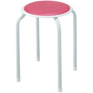 不二貿易 ラウンドスツール ピンク FB−01／10PI