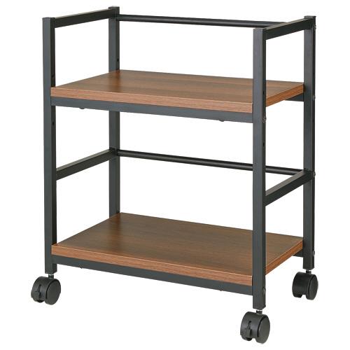 ＹＡＭＡＺＥＮ　デスク下ワゴン　２段　幅５００×奥行２９５×高さ６０５ｍｍ　ココアブラウン　ＭＵＤ−...