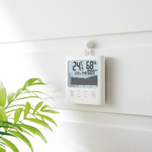 タニタ グラフ付きデジタル温湿度計 アイボリー...の詳細画像3