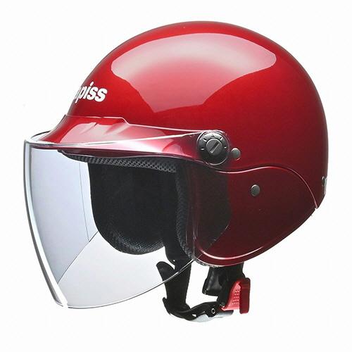 セミジェットヘルメット　ａｐｉｓｓ　ＡＰ−６０３　キャンディーレッド　フリー　ＡＰ−６０３ＣＲＥ　１...