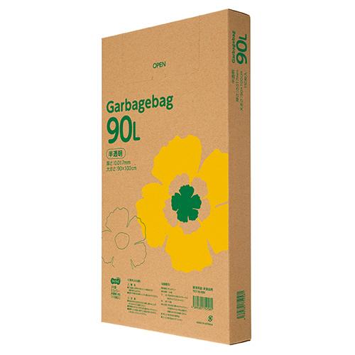 TANOSEE　ゴミ袋エコノミー　半透明　９０Ｌ　ＢＯＸタイプ　１箱（１１０枚）