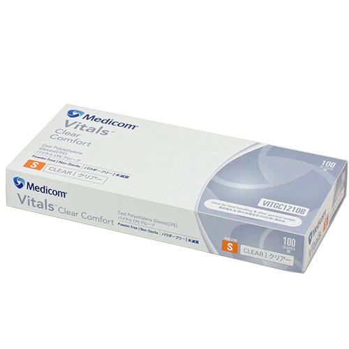 メディコム・ジャパン　バイタル　ＣＰＥグローブ　クリアー　Ｓ　ＶＩＴＧＣ１２１０Ｂ　１箱（１００枚）