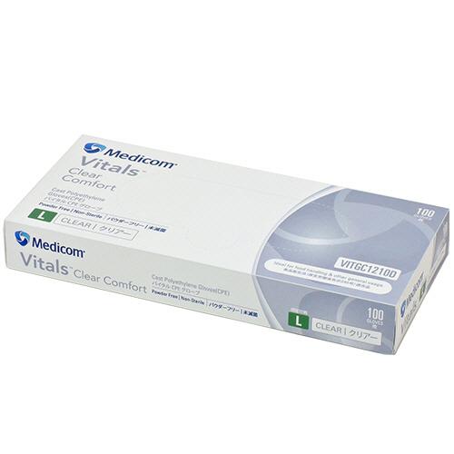 メディコム・ジャパン　バイタル　ＣＰＥグローブ　クリアー　Ｌ　ＶＩＴＧＣ１２１０Ｄ　１箱（１００枚）