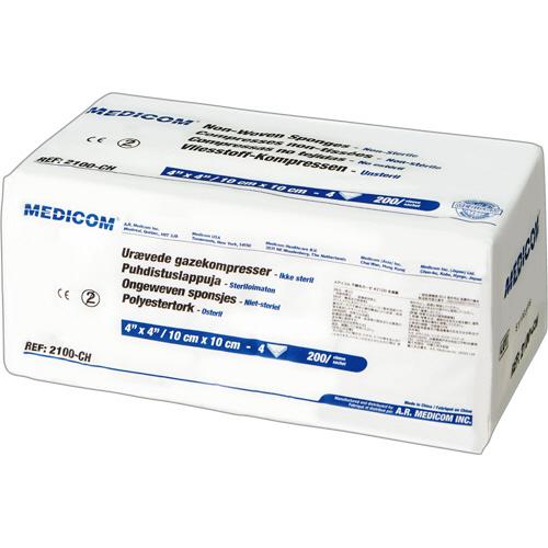 メディコム・ジャパン　メディコム　不織布ガーゼ　１０×１０ｃｍ　４ＰＬＹ（４枚重ね）　１パック（２０...