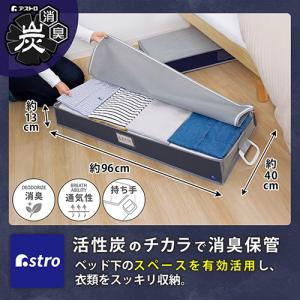 アストロ 活性炭 ベッド下収納ケース グレー×...の詳細画像2