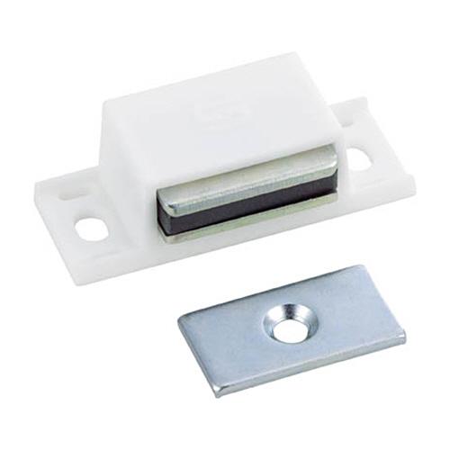 ＴＲＵＳＣＯ　マグネットキャッチ　ＰＰ樹脂製　横型　ＴＳＭ−１０Ｐ−Ｗ　１個